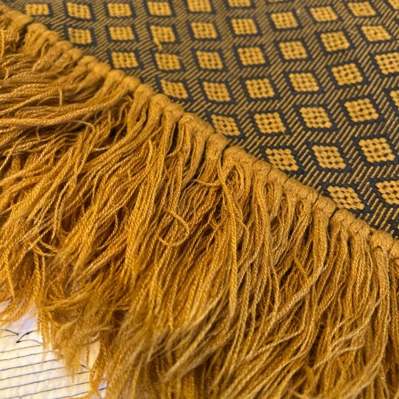 Vintage Poncho with Geometric Deer Design - Picture 3 of 5